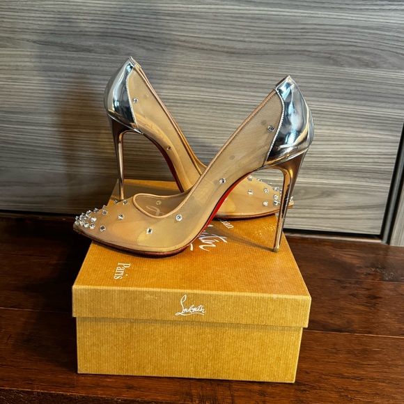 Christian Louboutin Degra 2019 100 Rete/Nappa/SP Pumps-41 - Picture 5 of 15